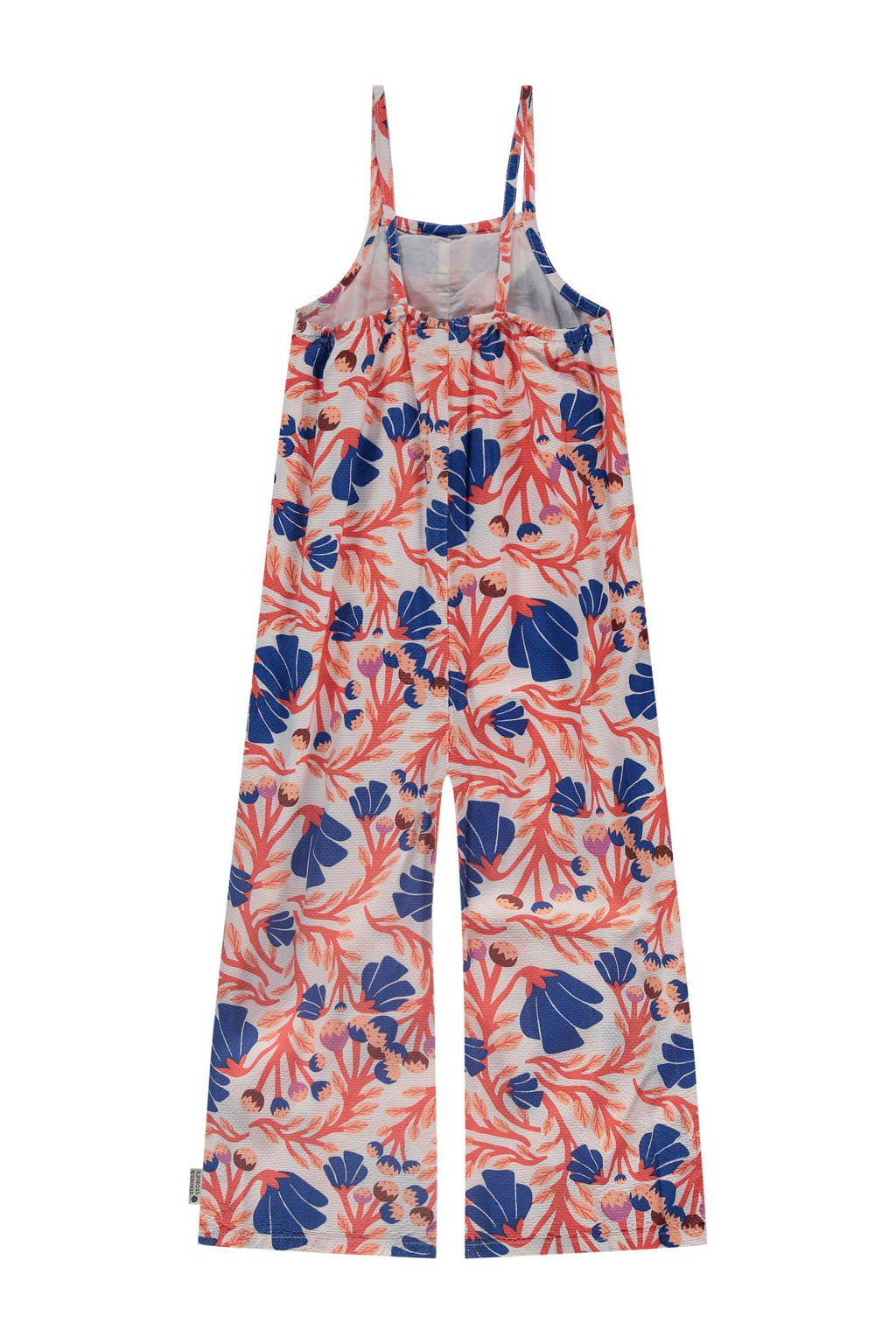 Stains&Stories jumpsuit met all over print ecru/blauw/oranje