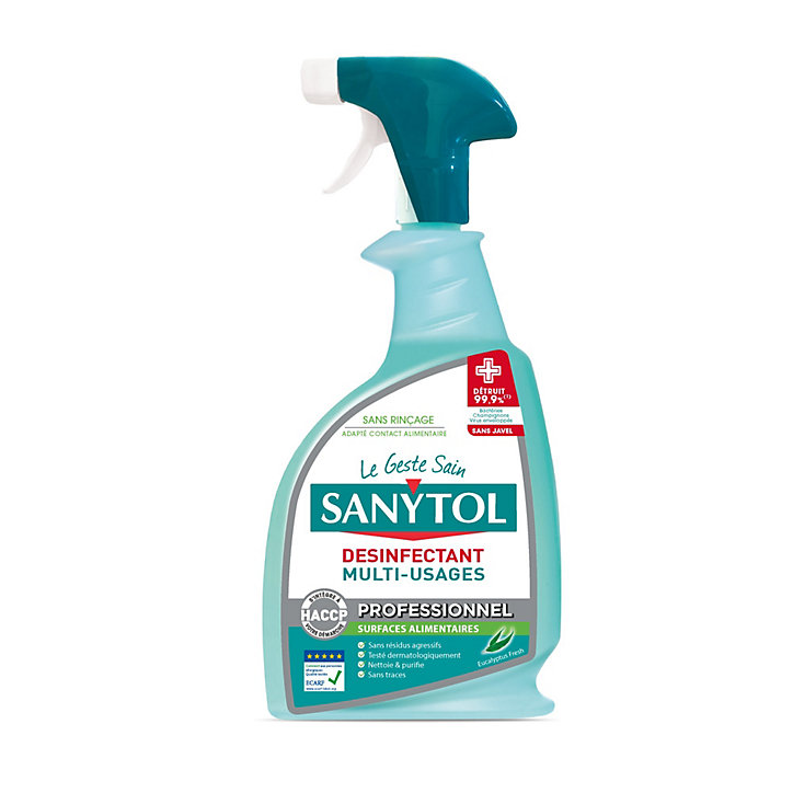 Lot 2 sprays désinfectants multi-usages Sanytol 750ml