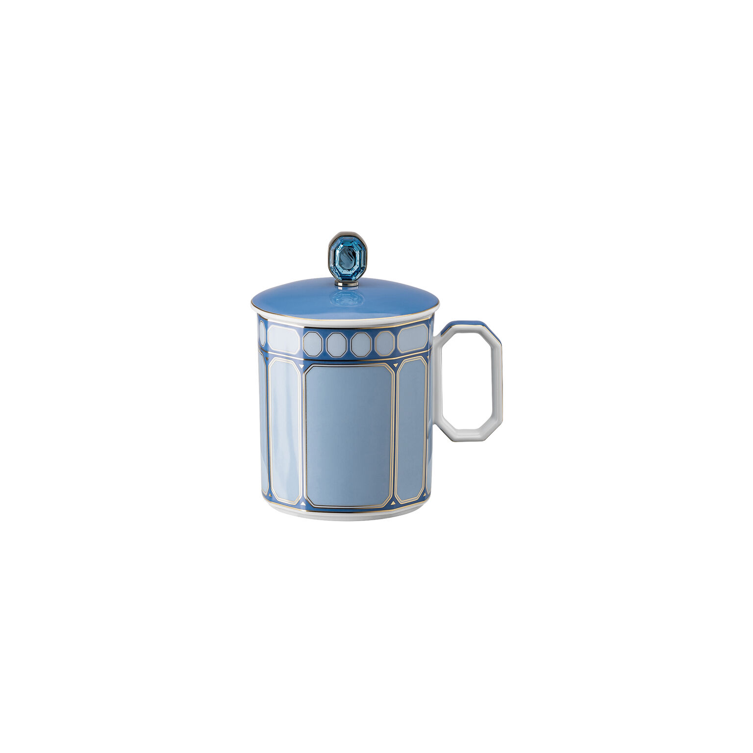 Signum Azure Becher mit Henkel mit Deckel