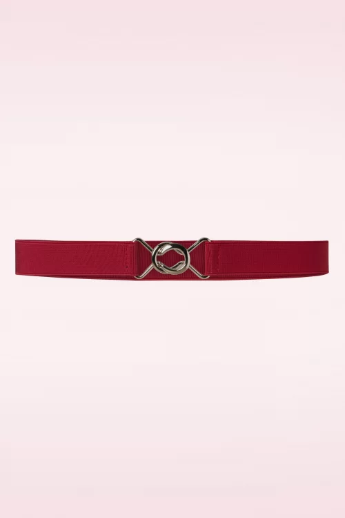 Banned Retro Macha stretch riem in rood