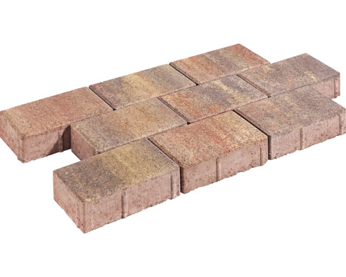Rechthoekige straatstenen met druivenrankmotief, 20 cm x 10 cm x 6 cm