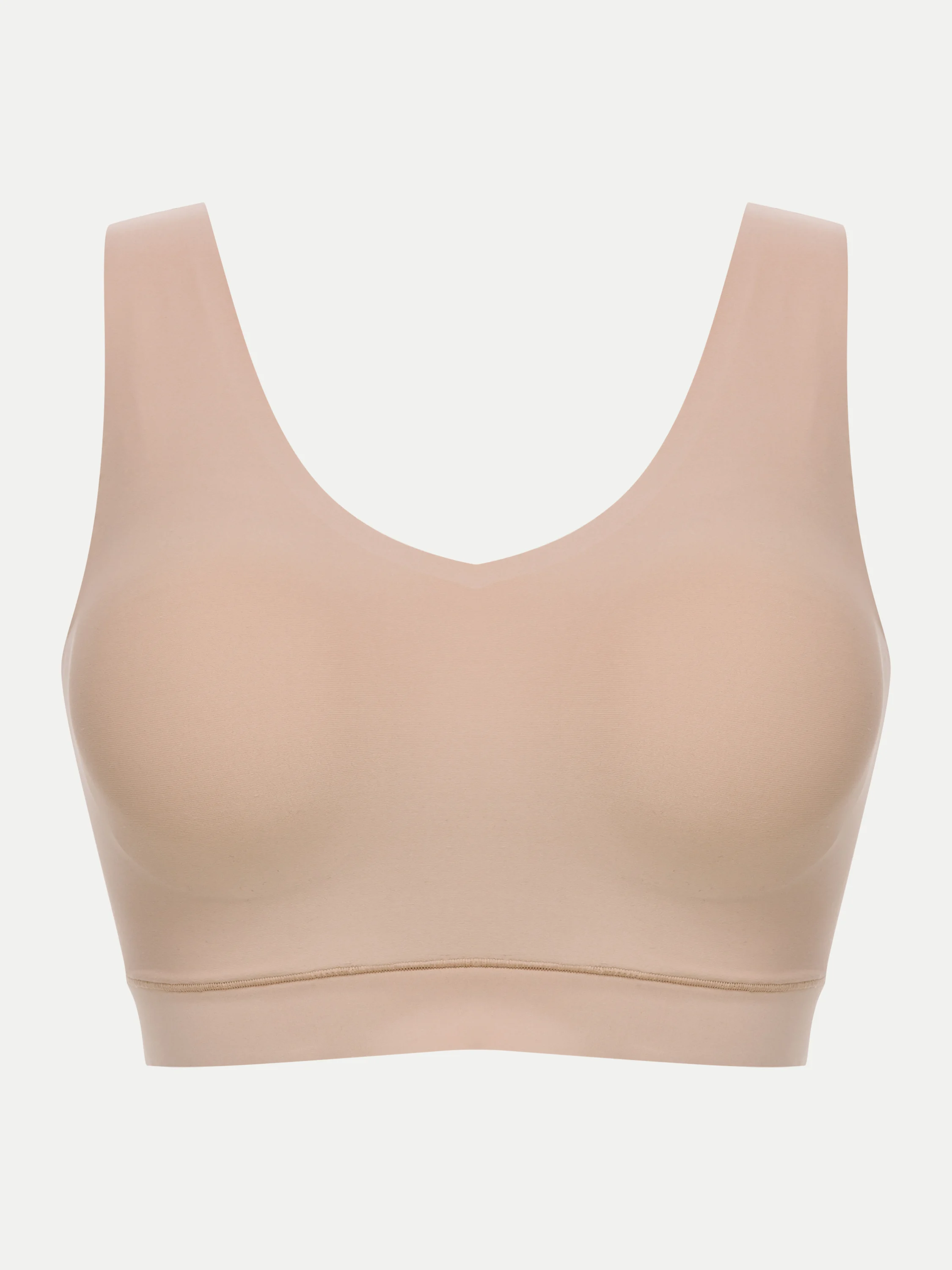 SOFTSTRETCH - Brassière coques v neck | Beige