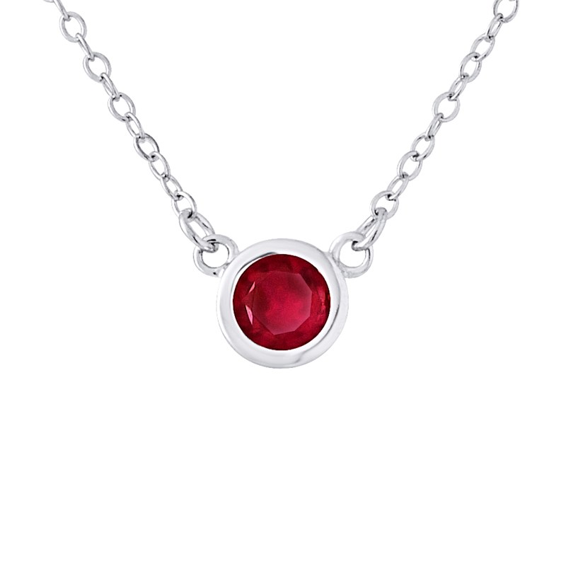 Collier SOLITAIRE - Oxyde de zirconium - Argent 925