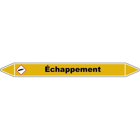Marqueur de Tuyauterie - Echappement - NFX 08-105 - Vinyle Laminé