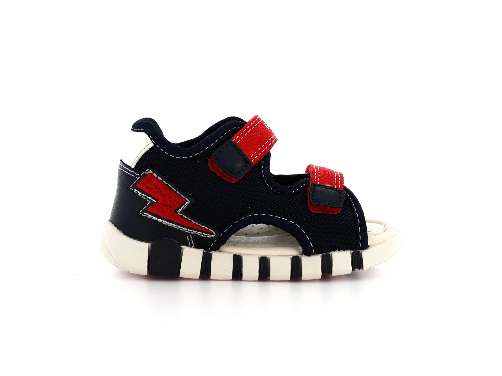 Geox-SANDAL IUPIDOO B455PA Matières combinées Marine Rouge