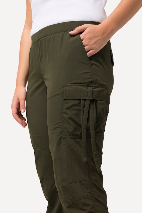 Cargohose, Utility-Style, Elastikbund, Gummisaum