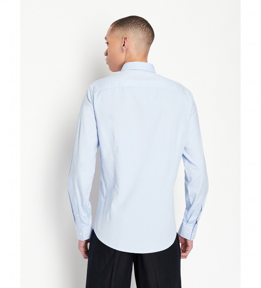 Camisa Oxford esportiva Armani Exchange azul