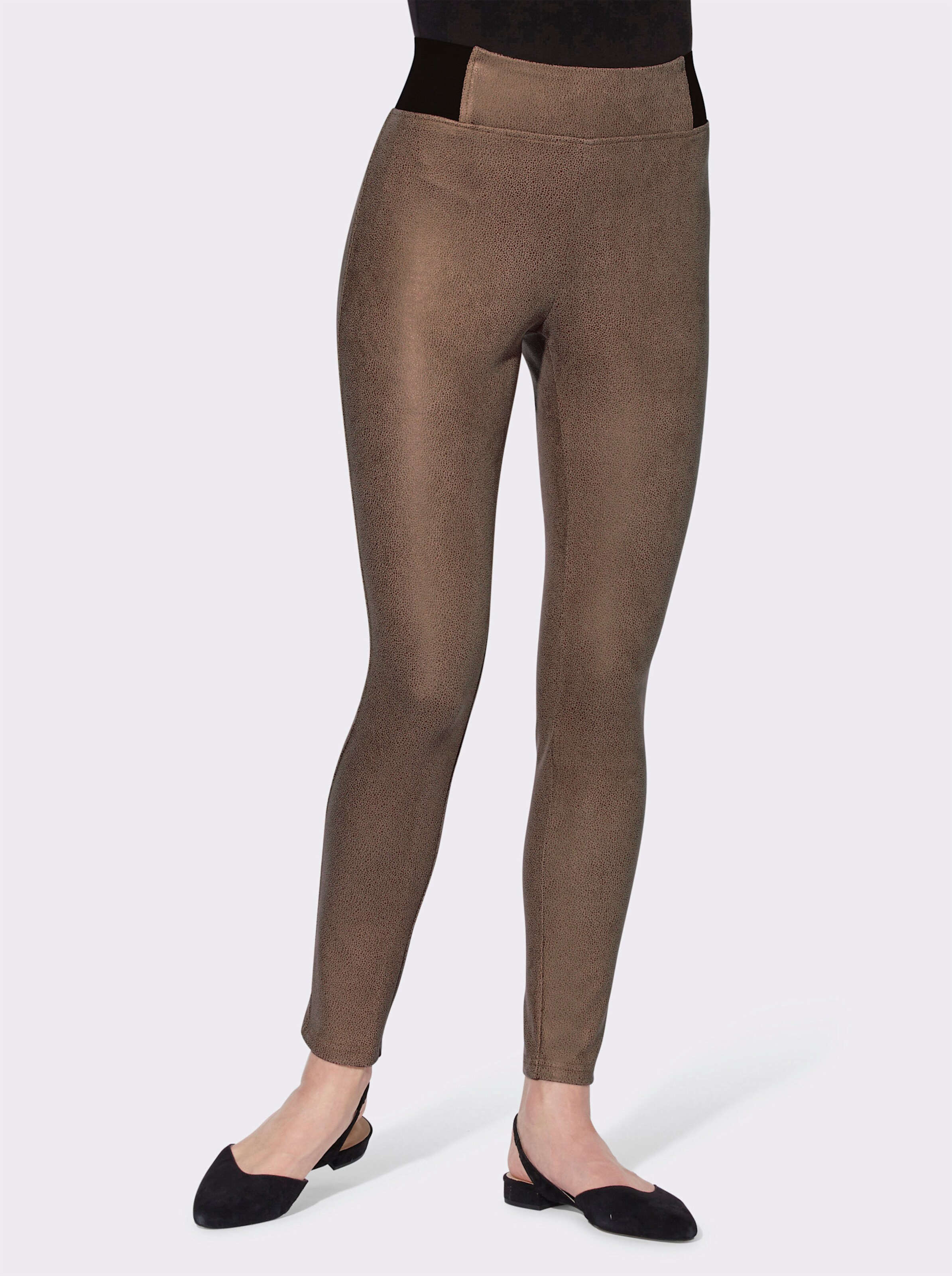 Leggings aus Leder-Imitat
