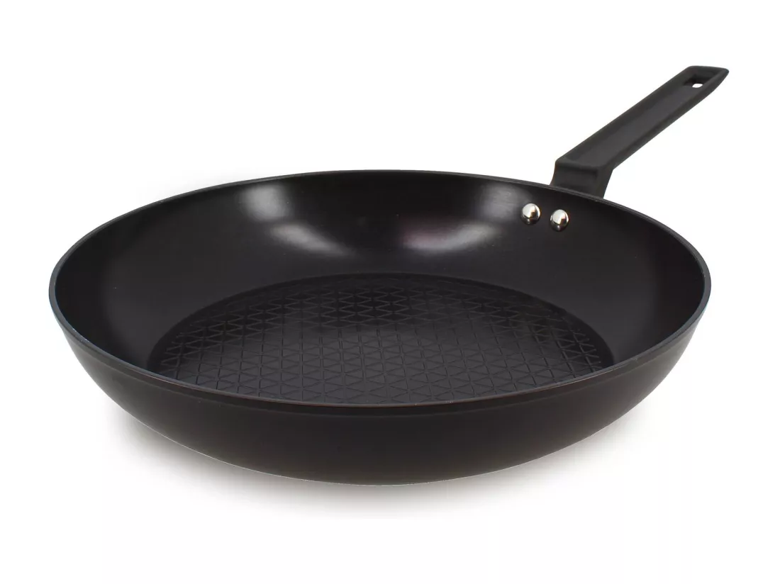 Menastyl - Poele First 28cm En Aluminium Noir Induction