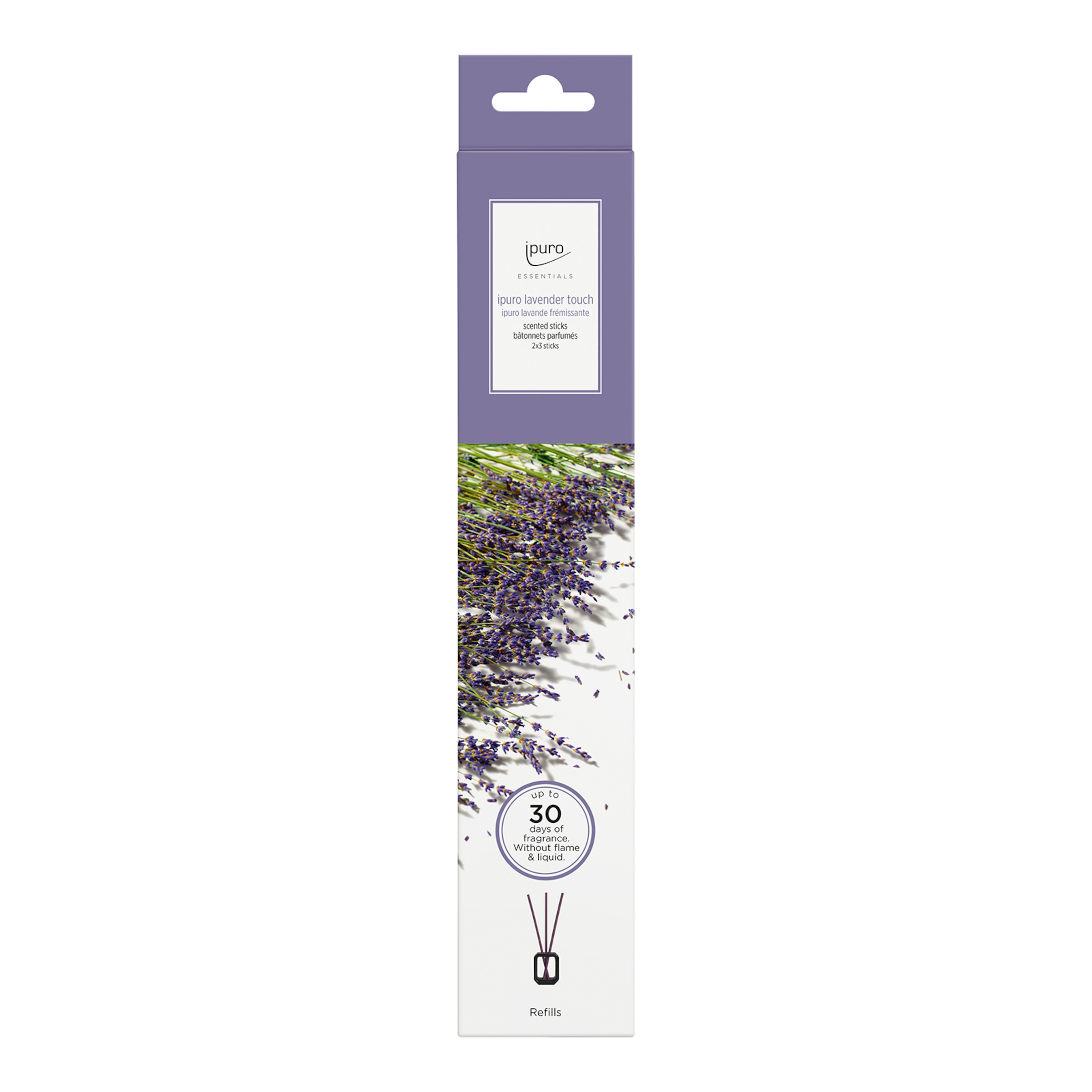 violett, L 23,5 x ⌀ 0,65 cm, 2x 3 Stück