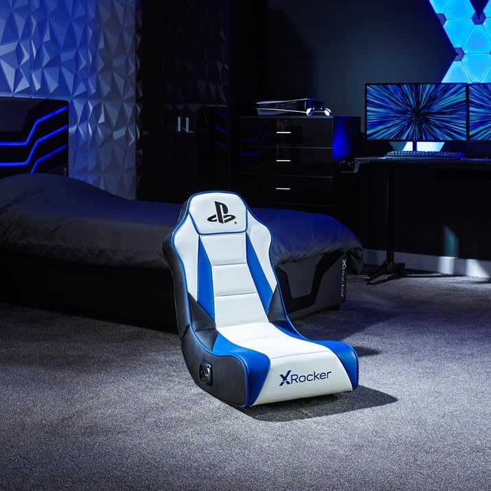 X Rocker Sony PlayStation 5 Geist 2.0 Floor Rocker Gaming Sessel mit 2.0 Audiosystem | PS5 Kindersessel