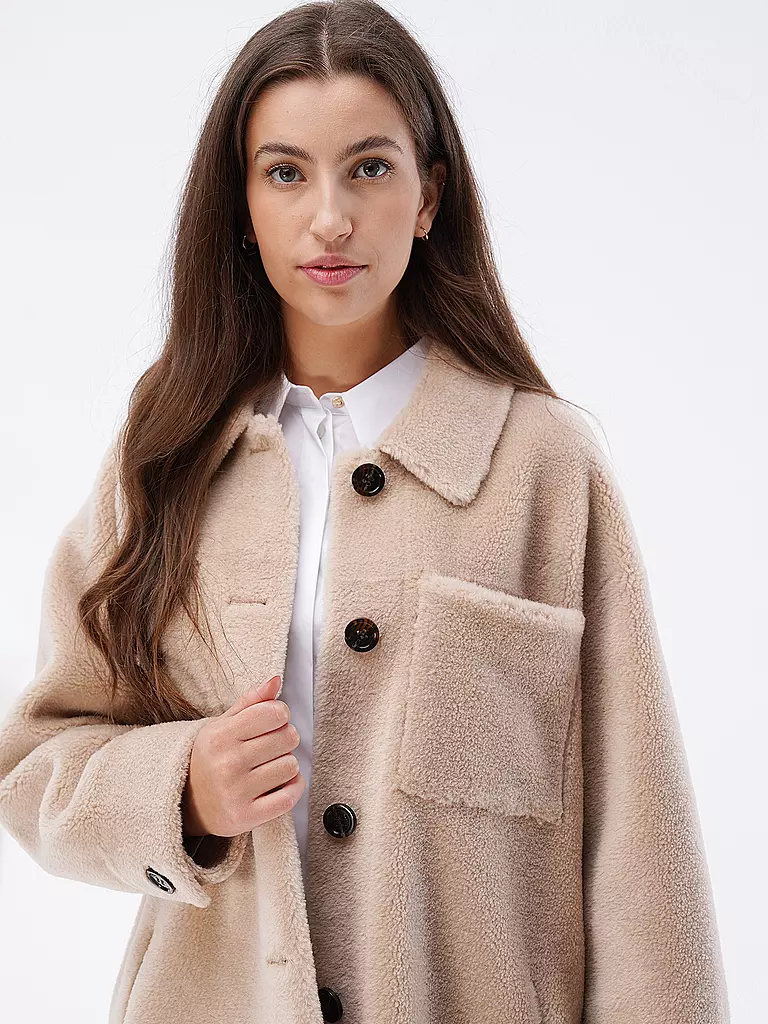 OAKWOOD Wendejacke in Felloptik LILLY  beige