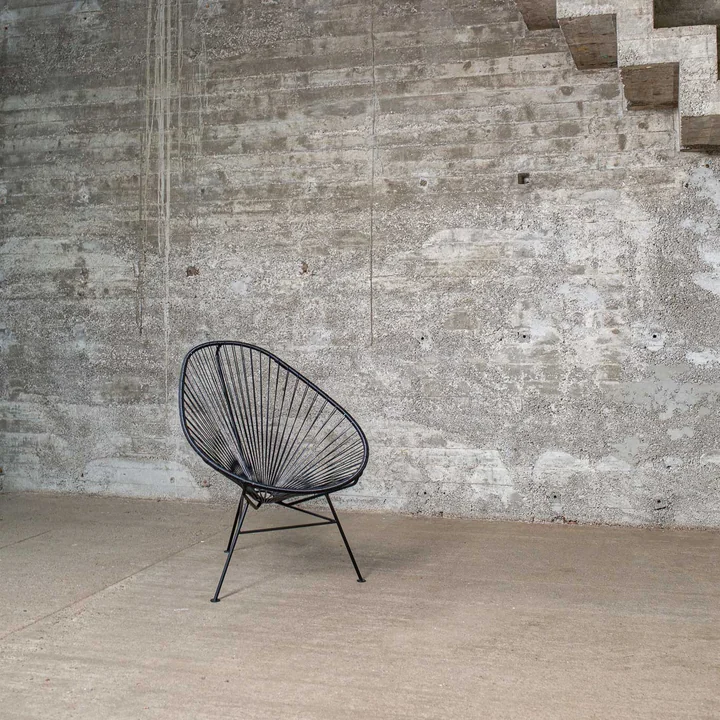 Acapulco Design - Acapulco Classic Chair, aqua verde / schwarz