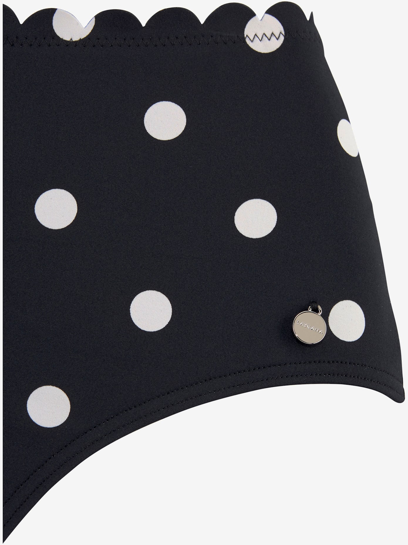 Bas de maillot de bain taille haute design tendance avec bordure cocotte