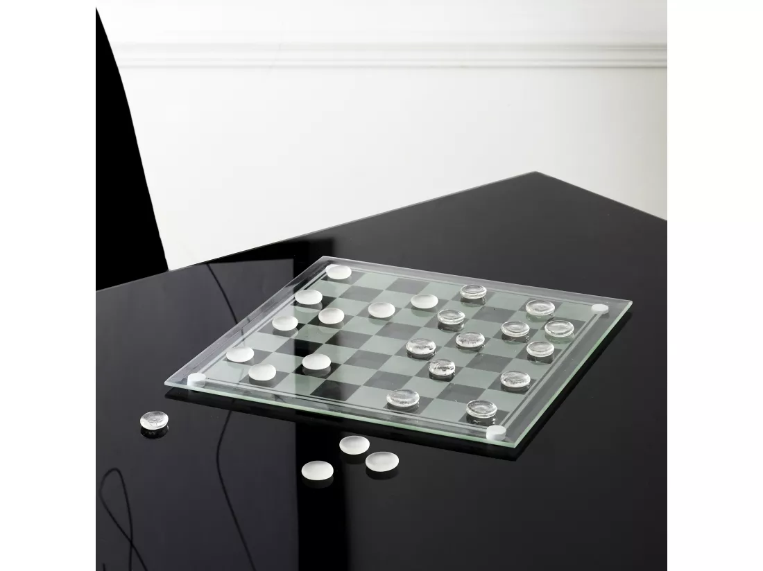 12jeu De Dames En Verre