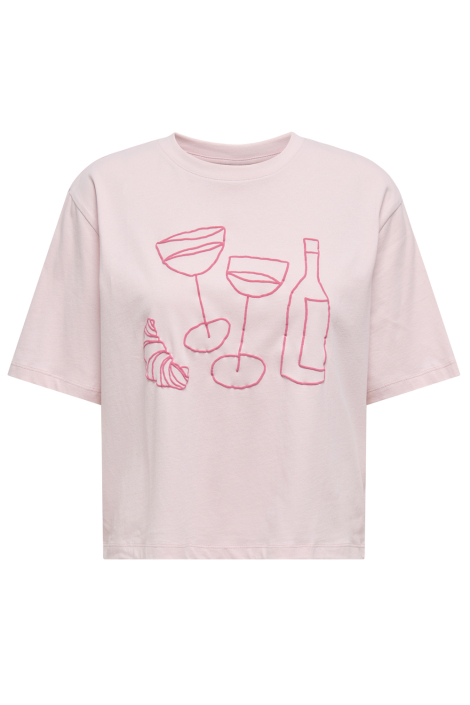 Jacqueline de Yong roze dames t-shirt