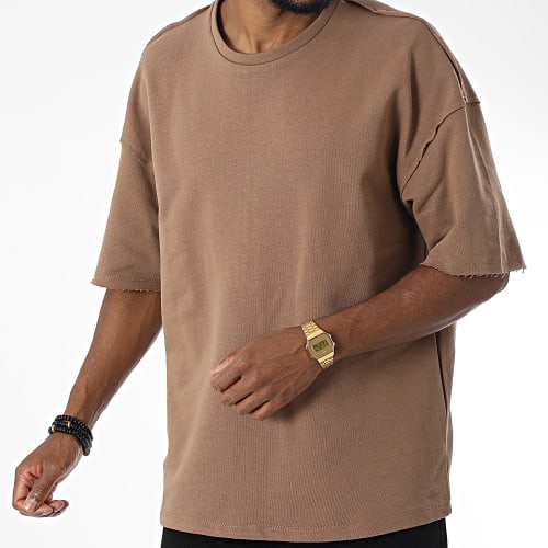 Tee Shirt Oversize Large F22209 Marron