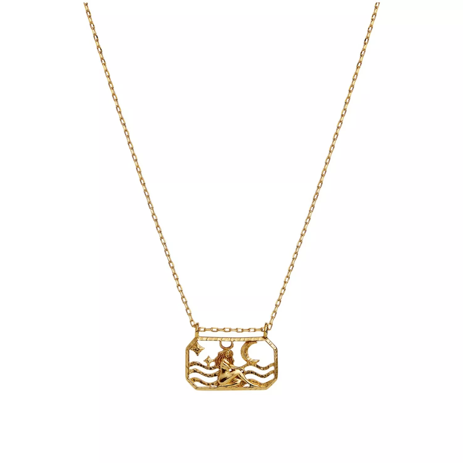 Maanesten Zodiac Taurus Halskæde 18 kt. Forgyldt Sølv 2585a