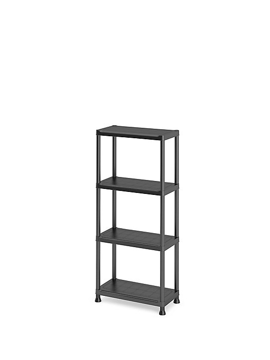Étagère basse plastique 4 tablettes L.60 x H.135 x P.30 cm