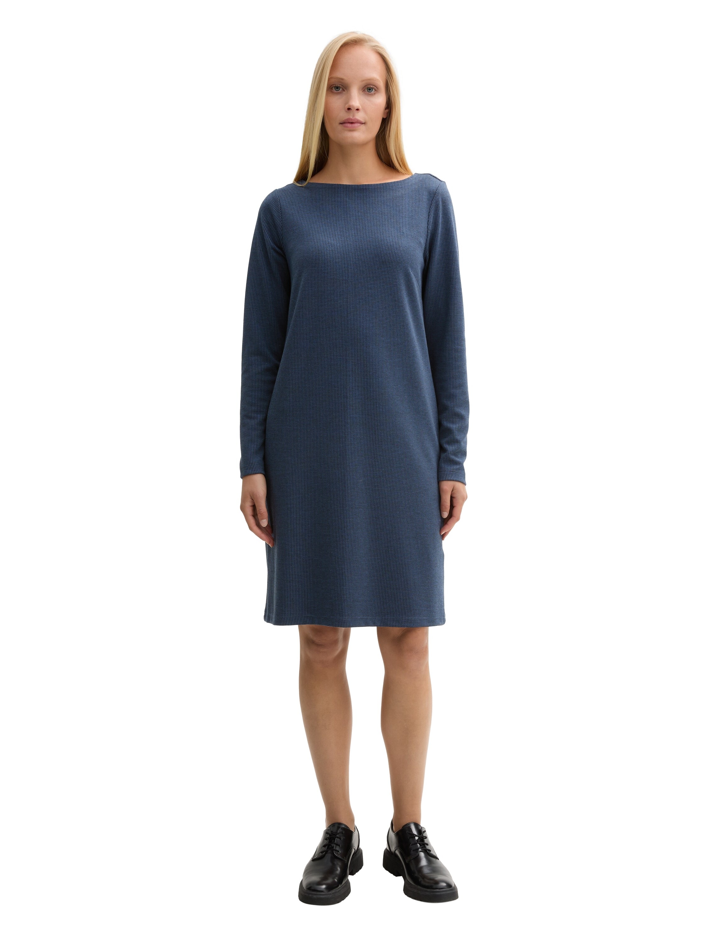 TOM TAILOR Midikleid Ohne Taschen mit U-Boot-Ausschnitt