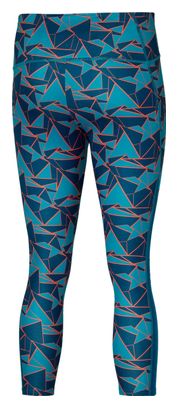 Collant 3/4 Mizuno Alpha Printed Bleu Femme