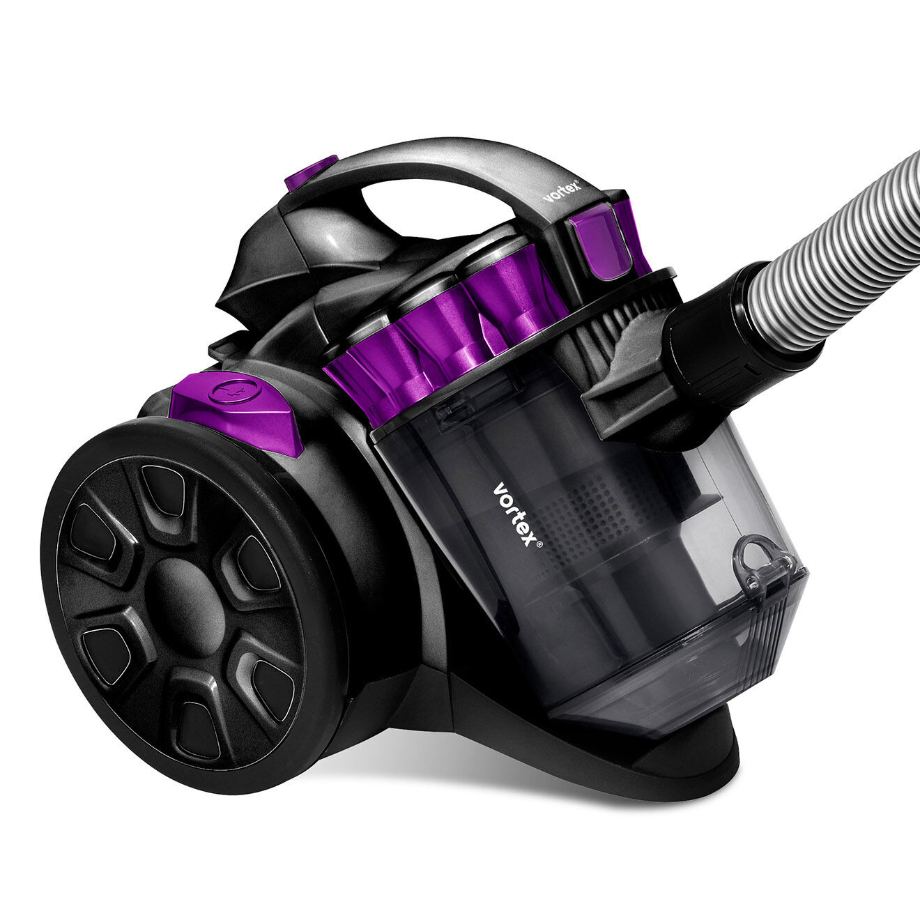 Vortex Aspirateur traineau sans sac double aspiration noir