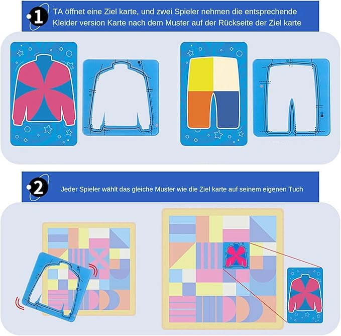 (47-tlg. Set) Matching Spiel Puzzle Formpassendes Lern Spielzeug Gehirn Training für Kinder / Erwachsene - Bunt