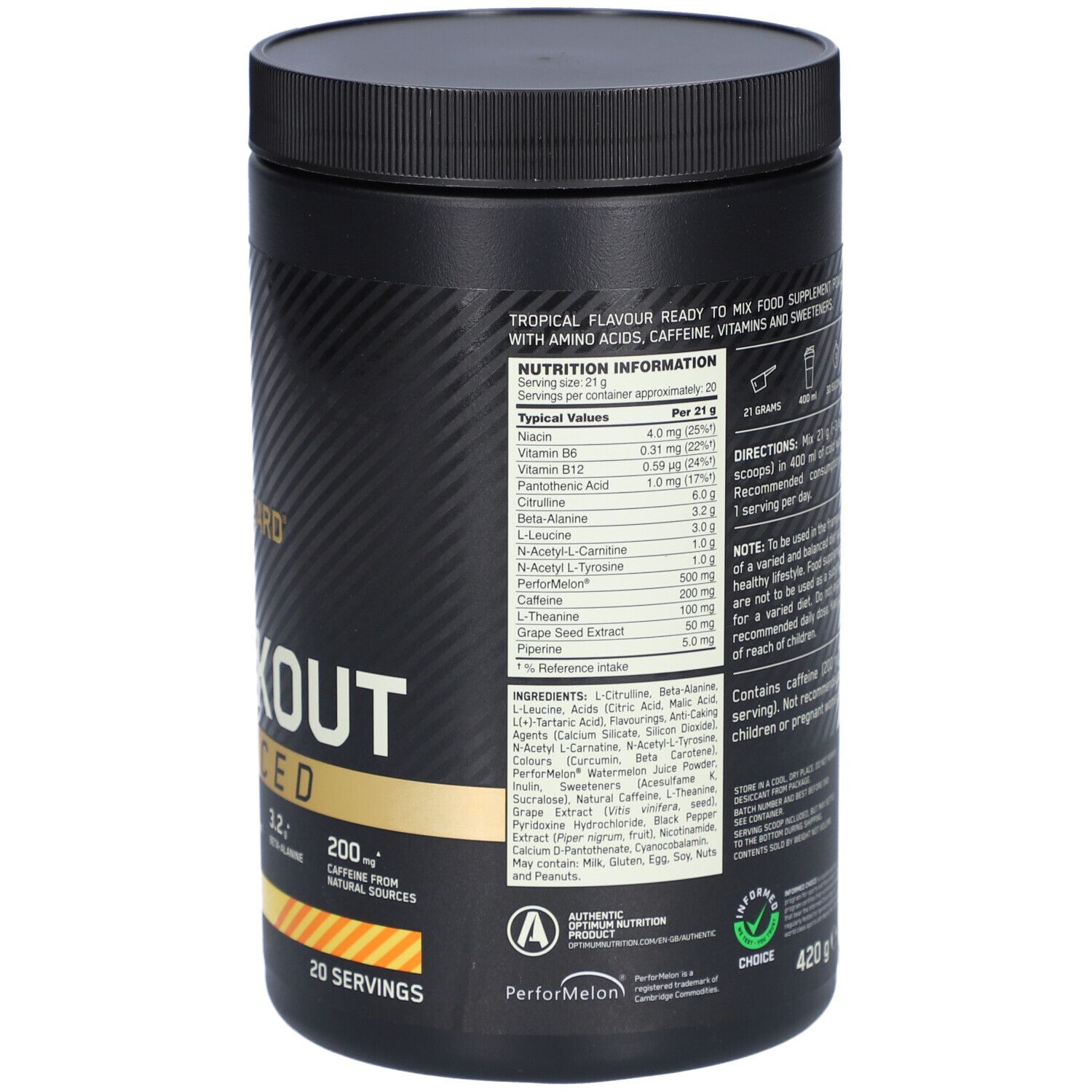Gold Standard Pre-Workout Advanced Optimum Nutrition | Verschiedene Geschmacksrichtungen