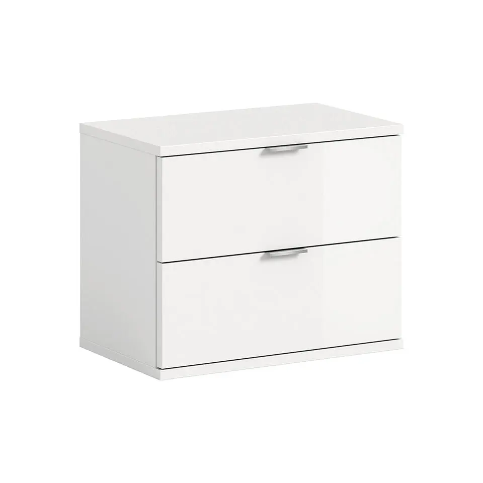 Hioshop ProjektX schoenenkast 2 laden wit hoogglans