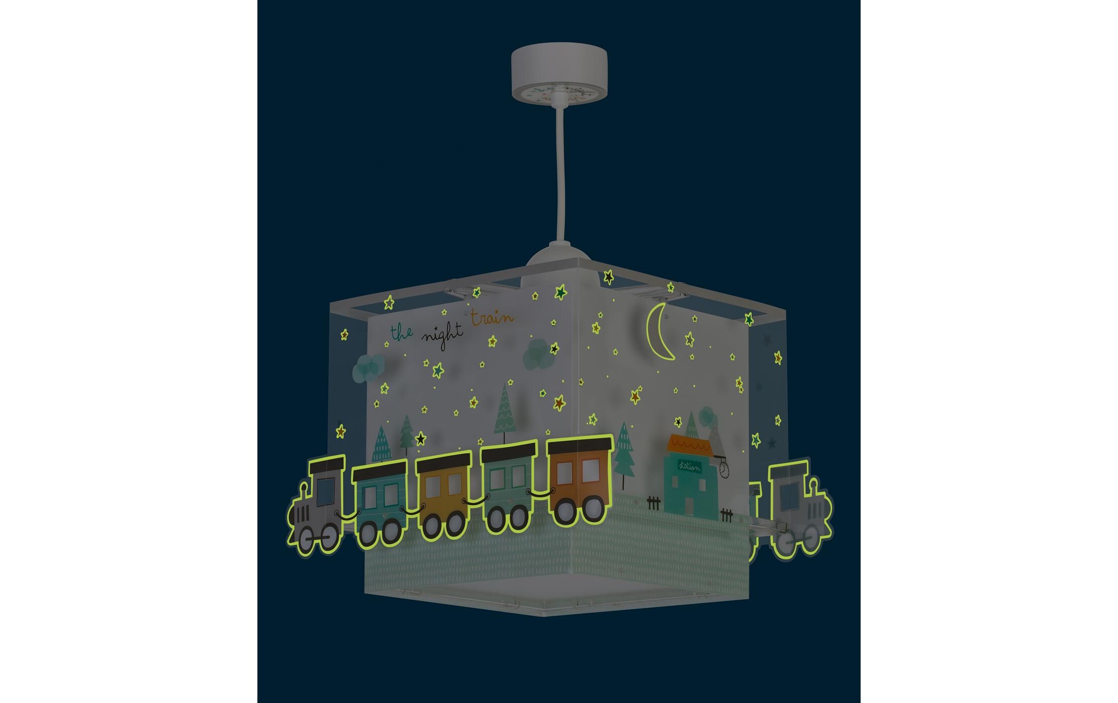 Hängelampe The Night TrainPendelleuchte mit Doppelschirm für Kinderzimmer