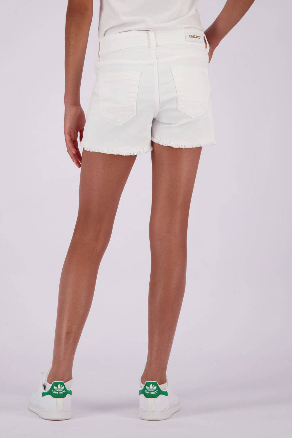 Raizzed denim short Louisiana white