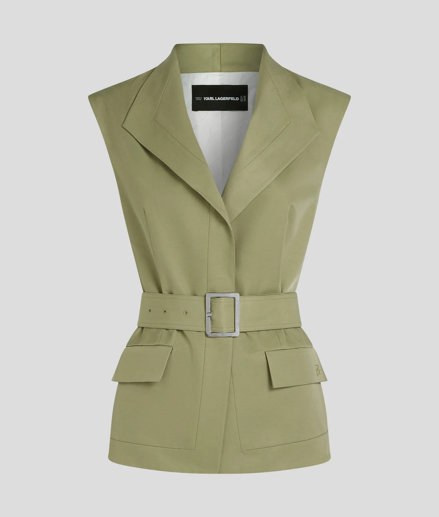 GILET CARGO - Vert d'huile