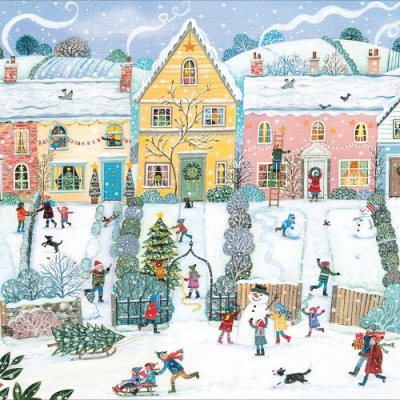 Village Snow Scene