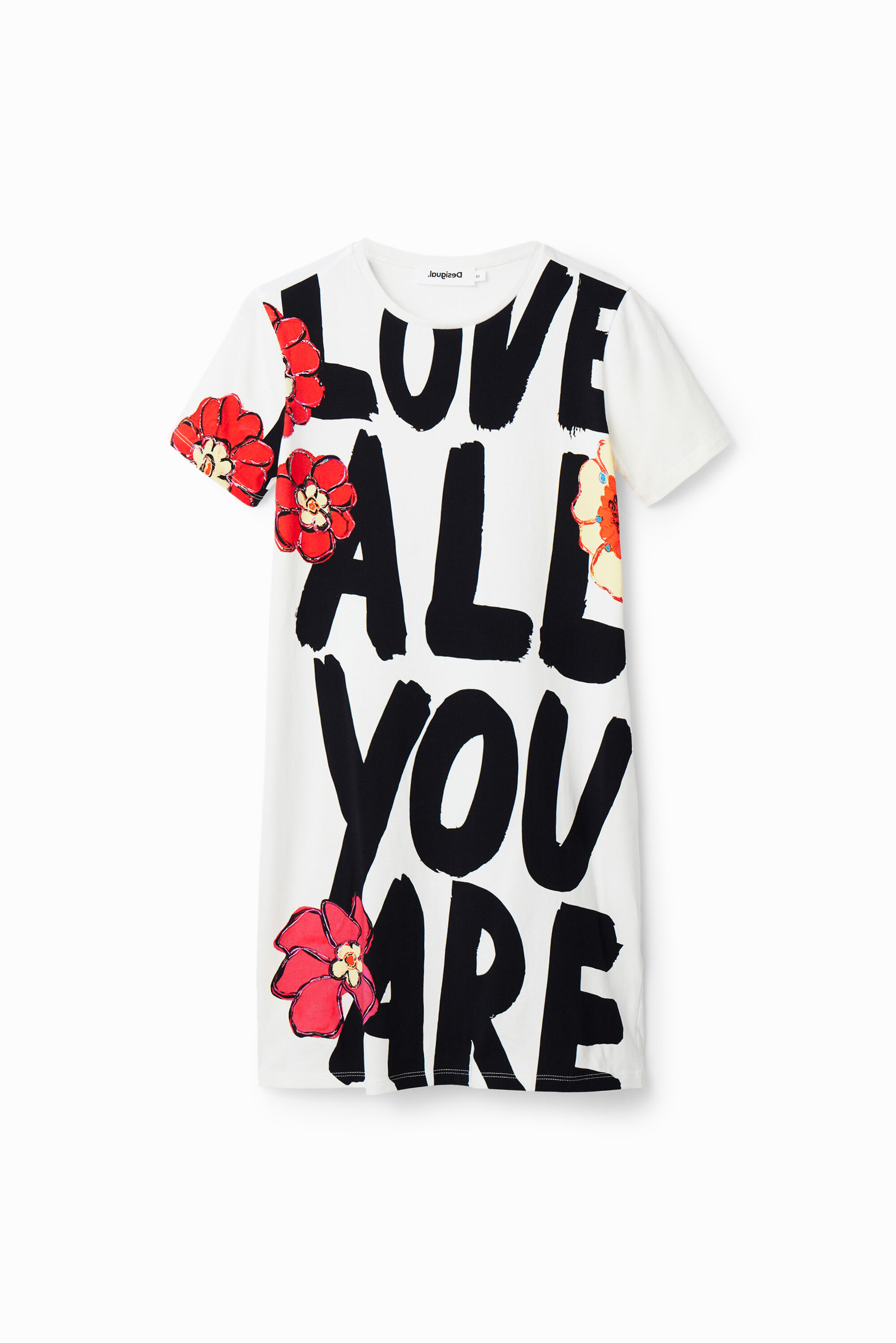 Robe t-shirt ajustée message