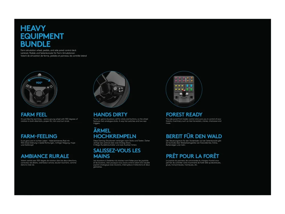 Logitech Heavy Equipment - G-Series - rat og pedalsæt - kablet - for PC