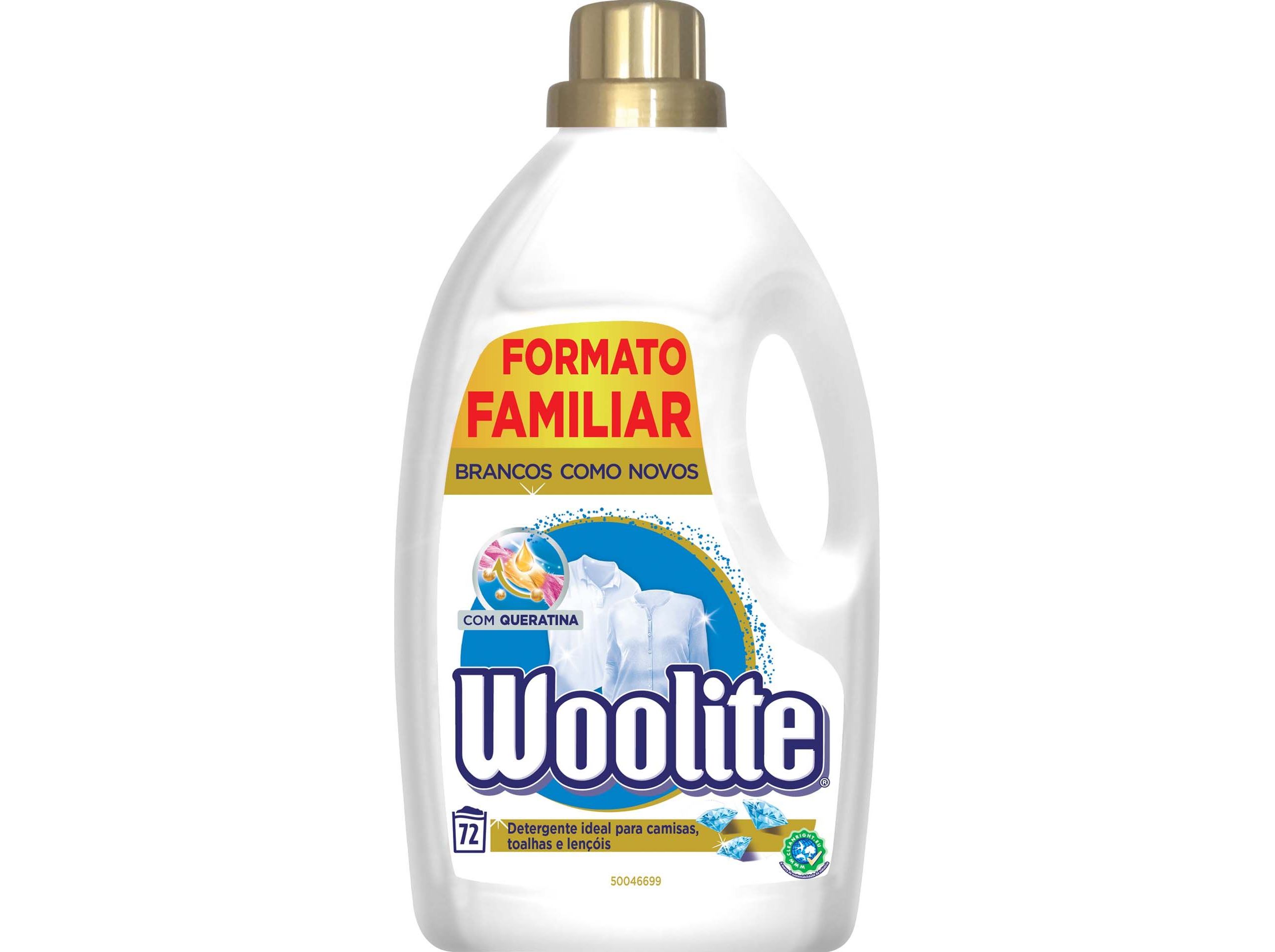 DETERGENTE ROUPA LIQUIDO WOOLITE BRANCOS 72D