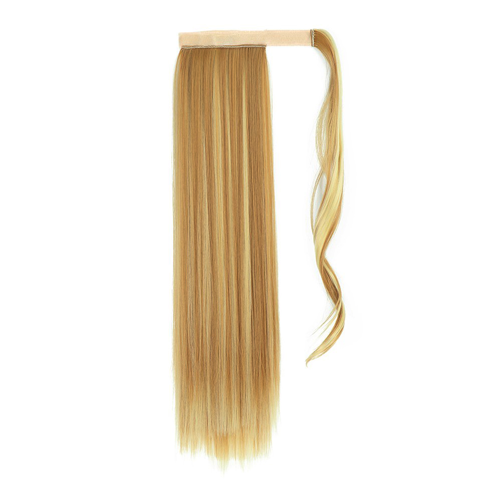 (58cm) Kunsthaar Extensions Pferdeschwanz Haarverlängerung - Blond (Mesh)