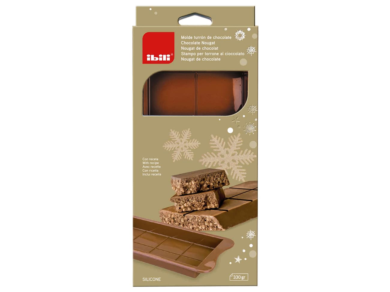 Moule pour tablette de chocolat Dubaï - Turron ou nougat - 20 x 10 x 2.5 cm - Ibili