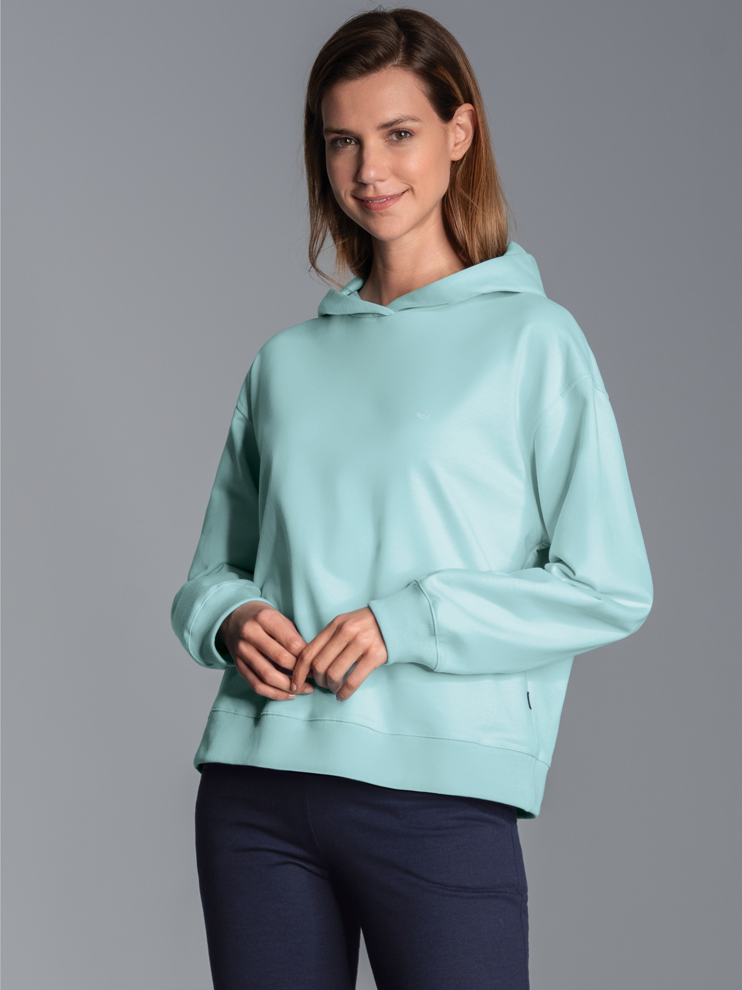 Dünner Oversize-Hoodie Gletscher