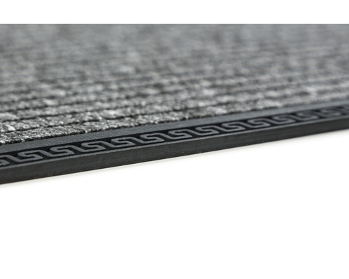 Deurmat Clean Run Border Star antraciet 25x60 cm