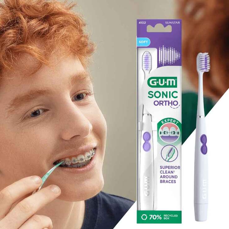 GUM Sonic Ortho Schallzahnbürste, 1 St