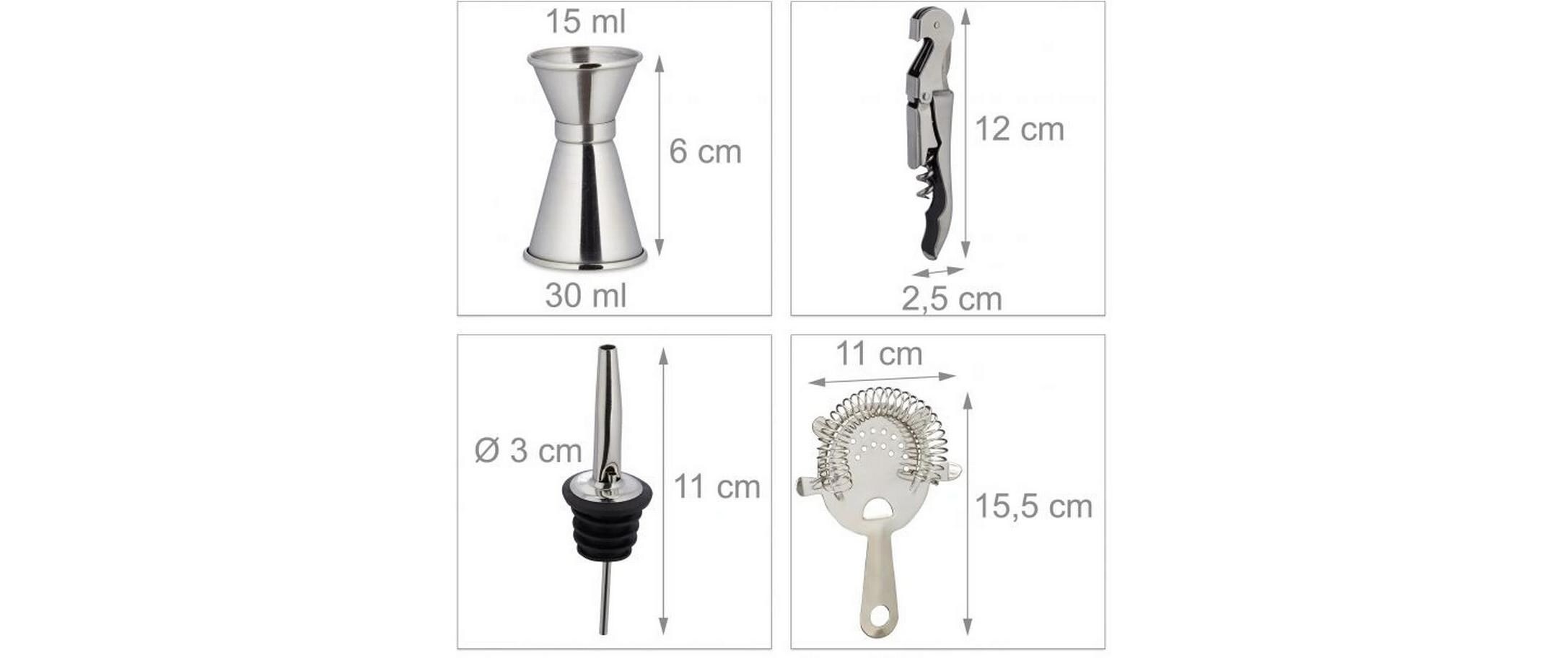 Cocktail-Set 680 ml, SilberCocktailset
