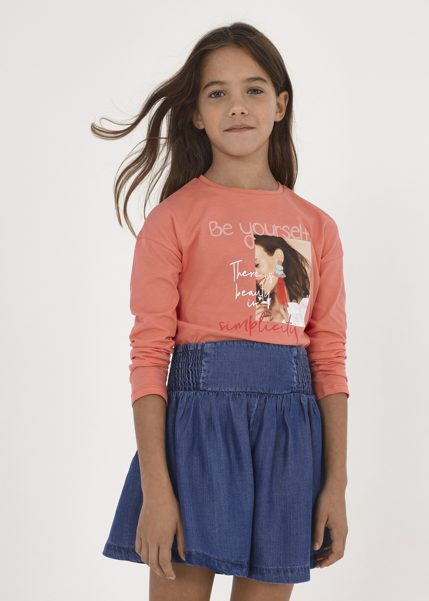 Calças culote TENCEL™ Lyocell para meninas