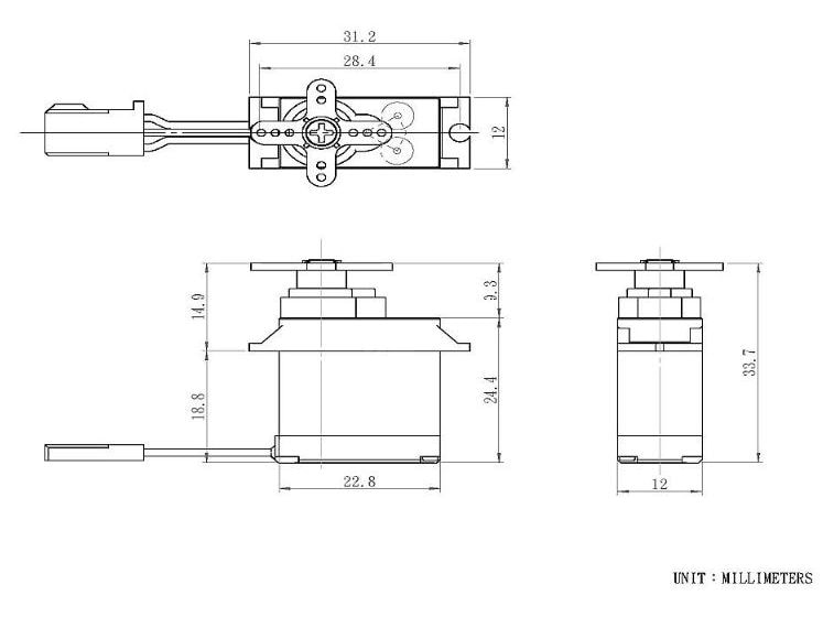 PowerHD Micro Servo HD-1810MG 3.9 kg, 0.13 s, Digital Digitales Micro Servo mit Metallgetriebe