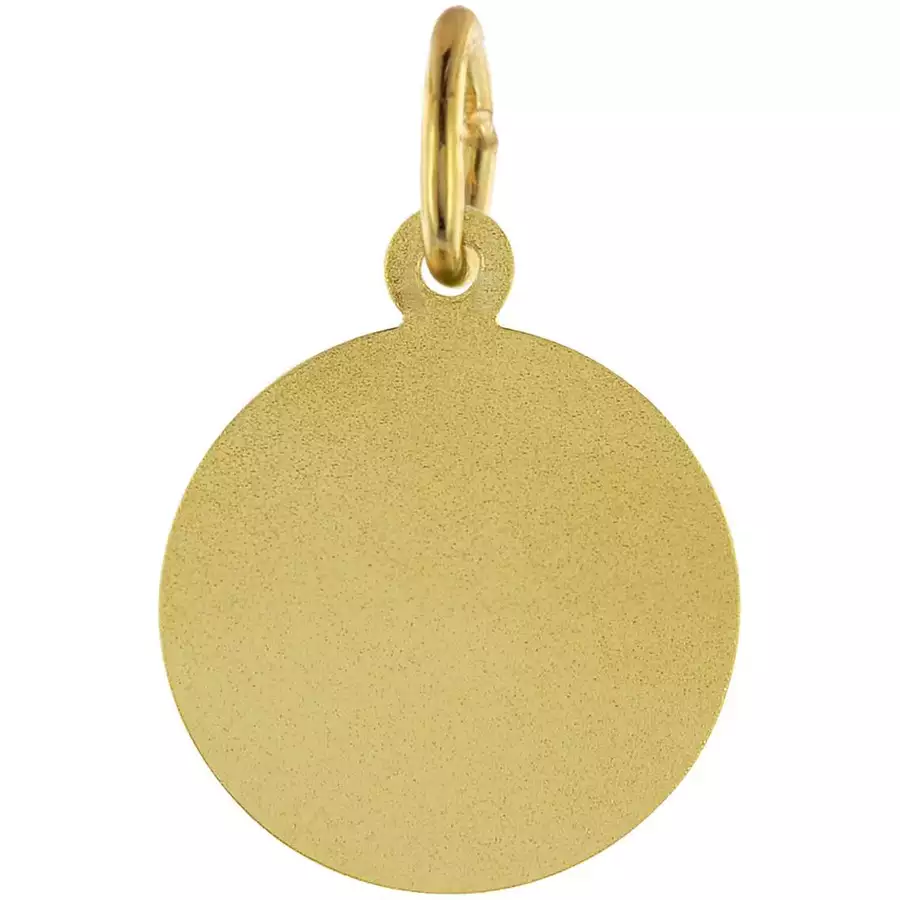 trendor Gravur-Anhänger 333 Gold Ø 12 mm mit Rosa Einhänger gold