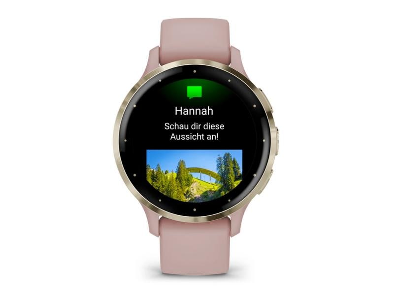 GARMIN Sportuhr Venu 3S Dust Rose / Softgold Smartwatch