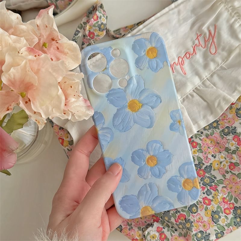 Fonekase - Bloemen telefoonhoesje - Apple iPhone 16 Pro Max / 16 Pro / 16 Plus / 16 / 15 Pro Max / 15 Pro / 15 Plus / 15 / 14 Pro Max / 14 Pro / 14 Plus / 14 / SE / 13 Pro Max / 13 Pro / 13