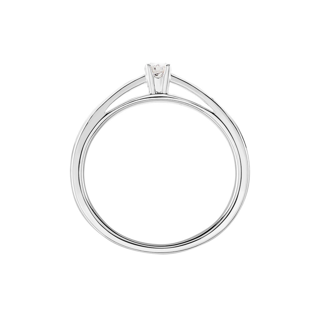 Bague Solitaire Iris Or Blanc Diamant