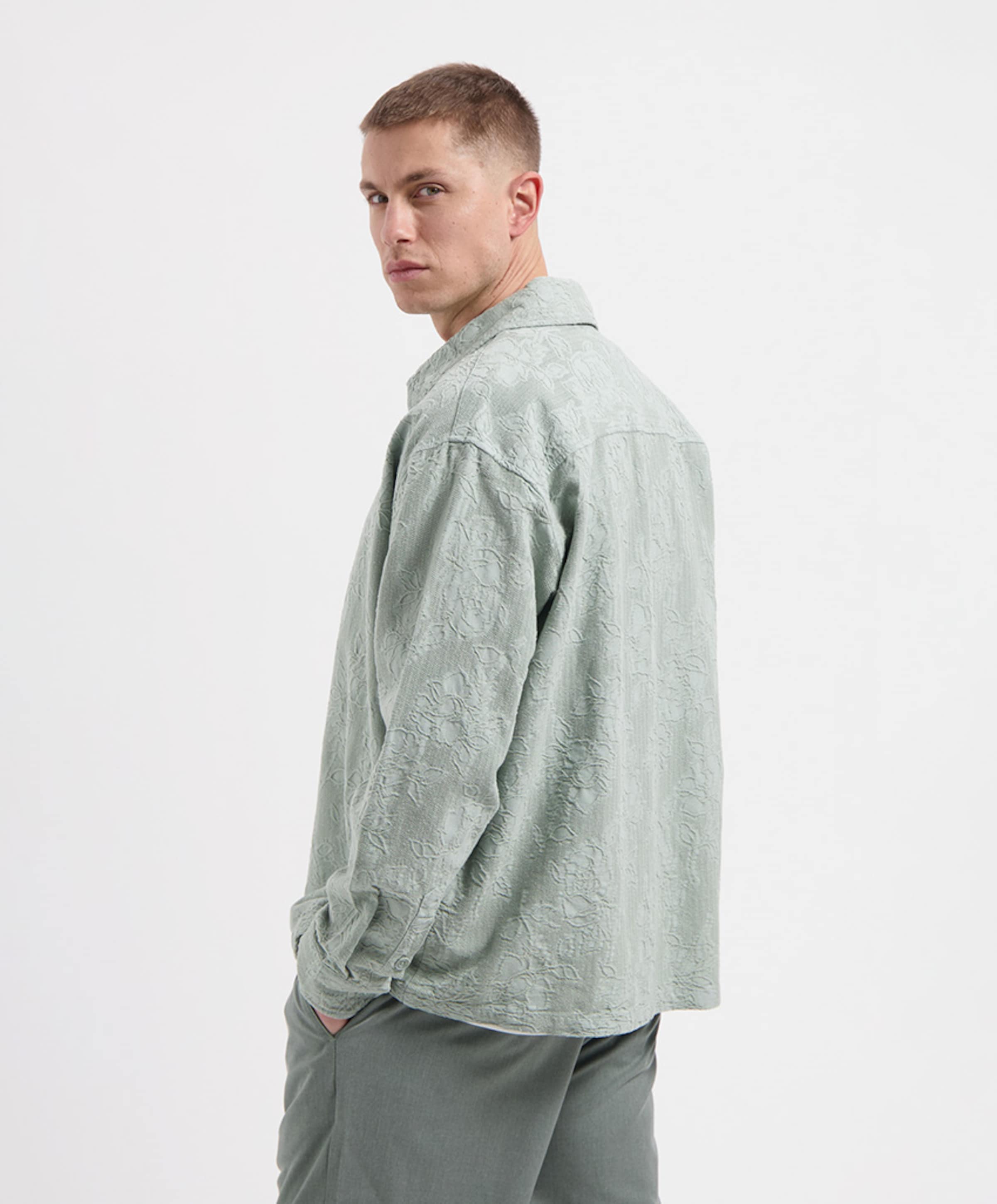 Law of the Sea Heren overshirt groen