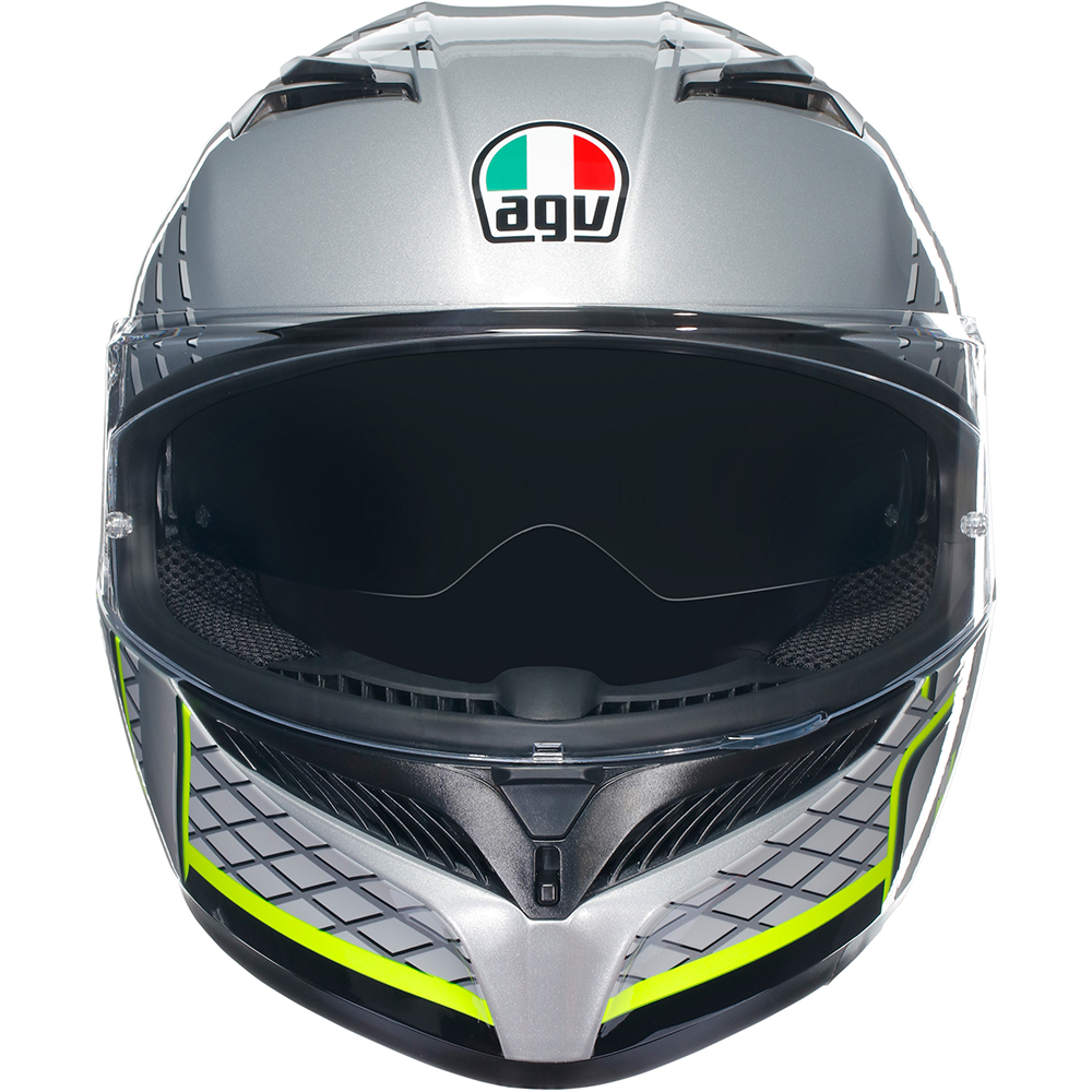 AGV - Casque K3 Fortify Gris / Noir / Jaune